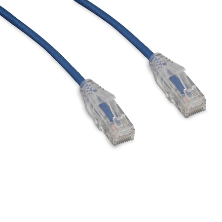 Cat6, 28Awg, Clear Boot, Blue, 7Ft